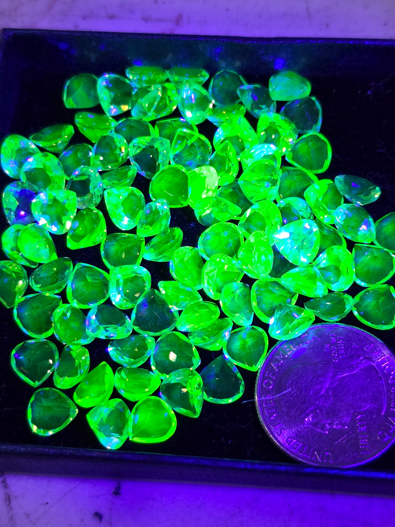 Uranium glass jewelry