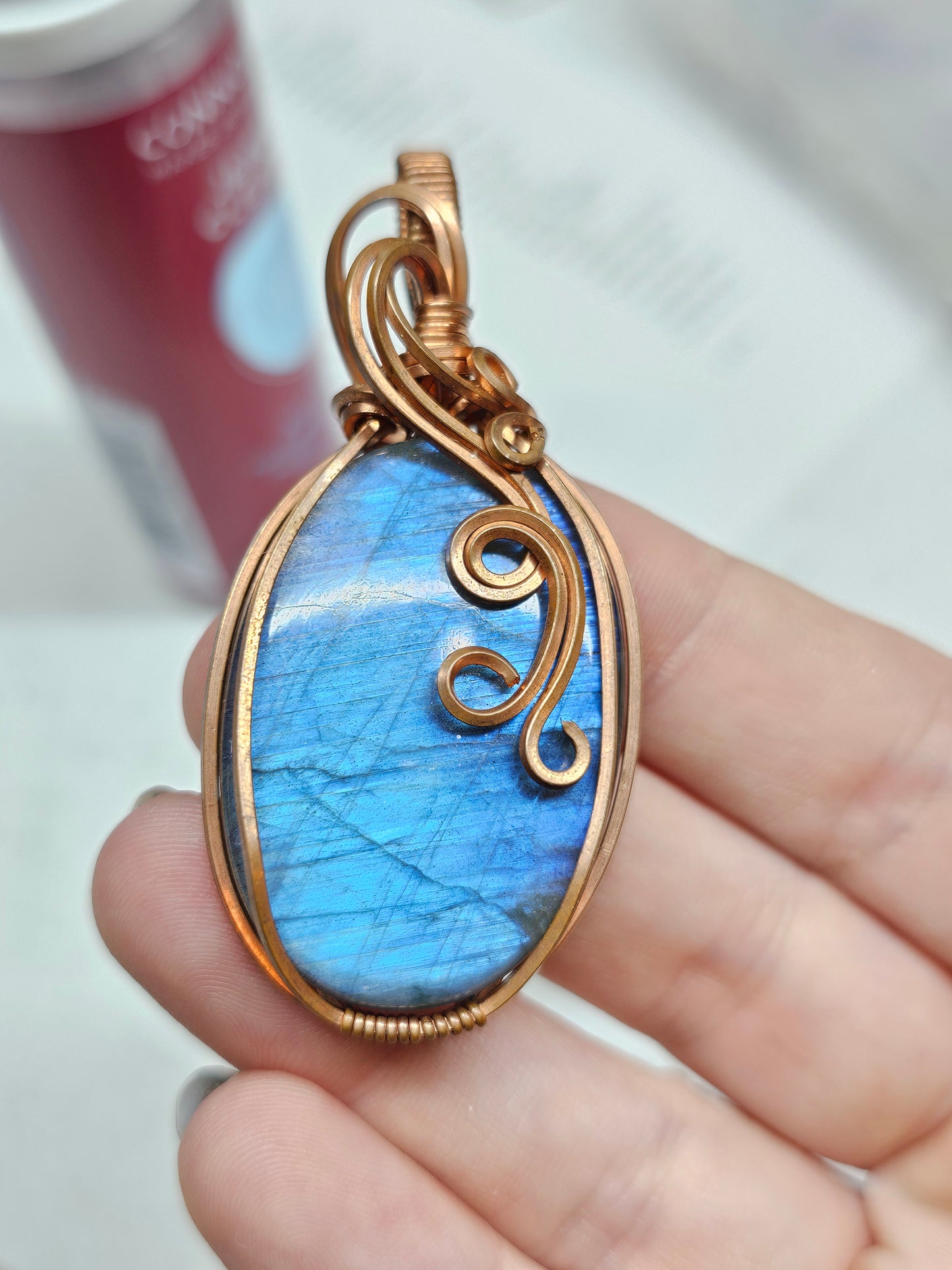 Blue labradorite pendant