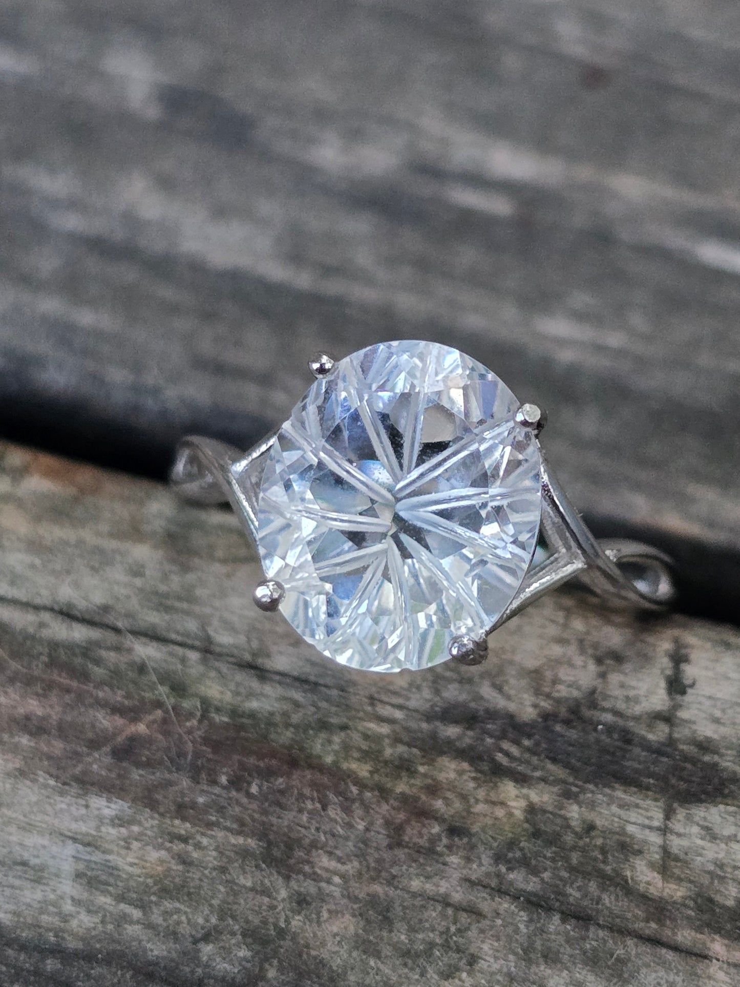 Size 8 white topaz