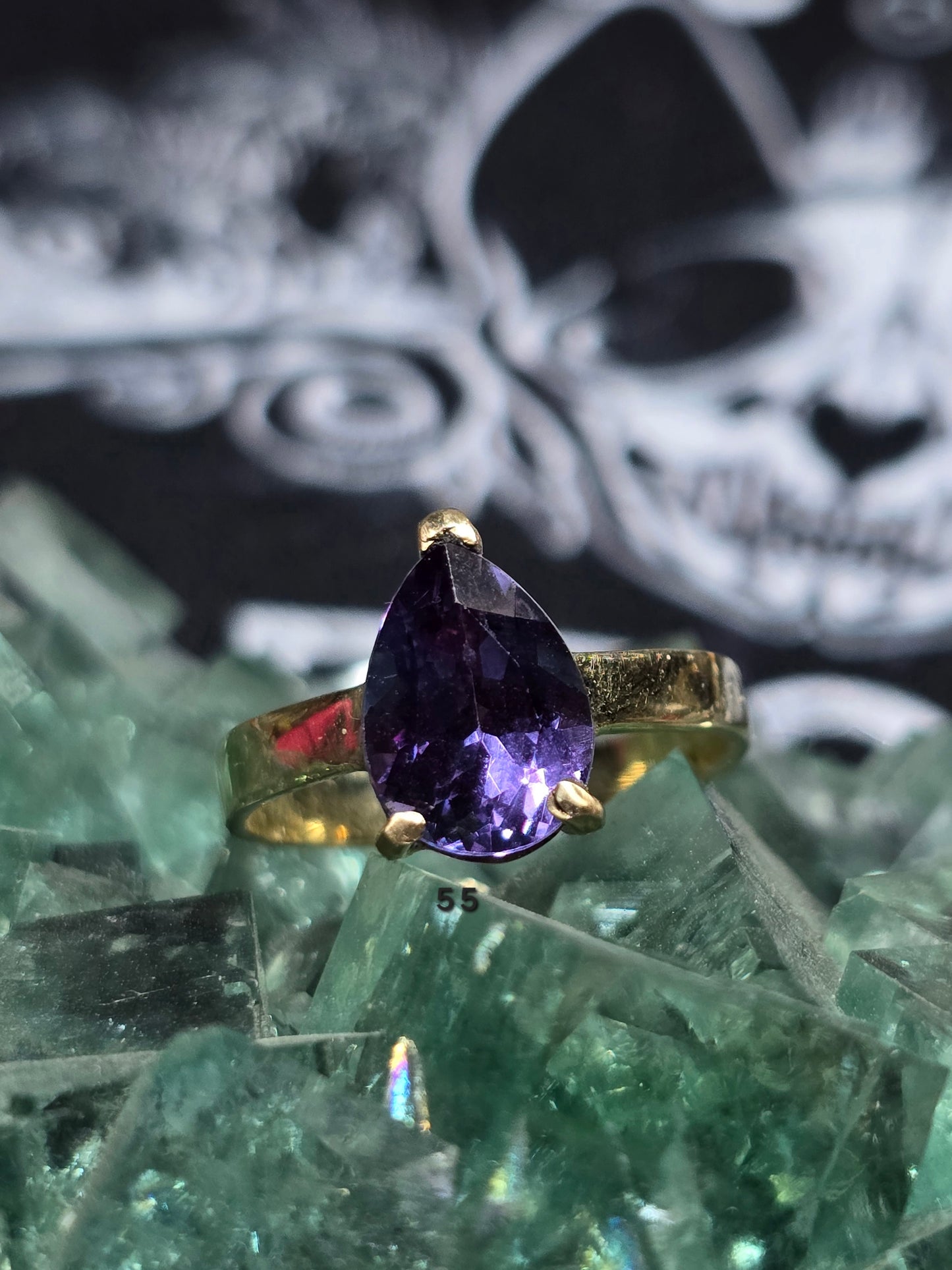 Size 5.5 14k solid gold alexandrite