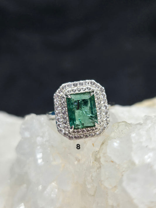 Size 8 tourmaline & white topaz