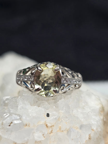 Green/yellow tourmaline size 8