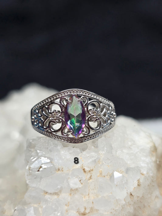 Size 8 mystic topaz