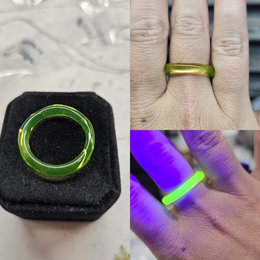 Uranium glass rings