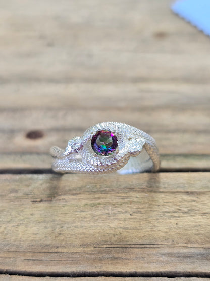 Size 5 ouroboros mystic topaz