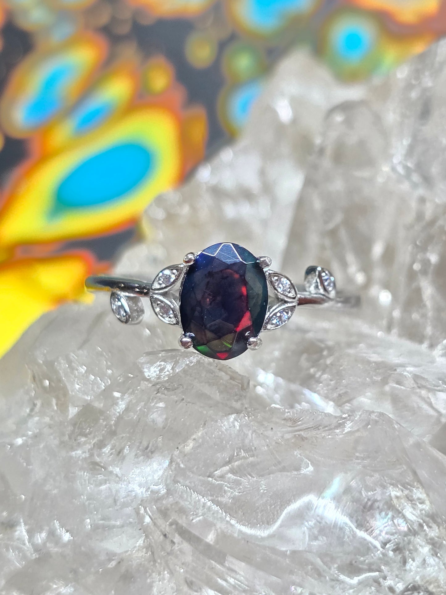 Size 8 AAA quality smoked black opal