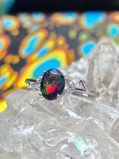 Size 8 AAA quality smoked black opal