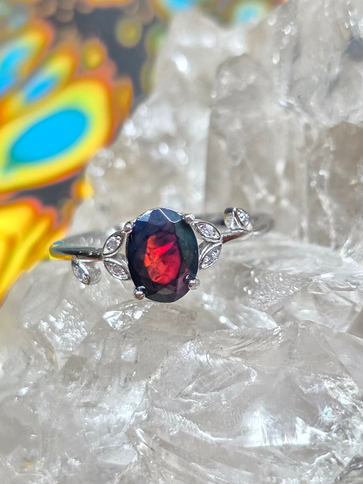 Size 8 AAA quality smoked black opal