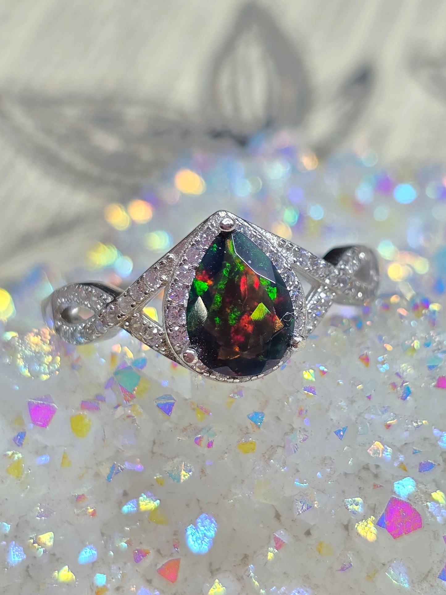 Size 10 smoked black opal