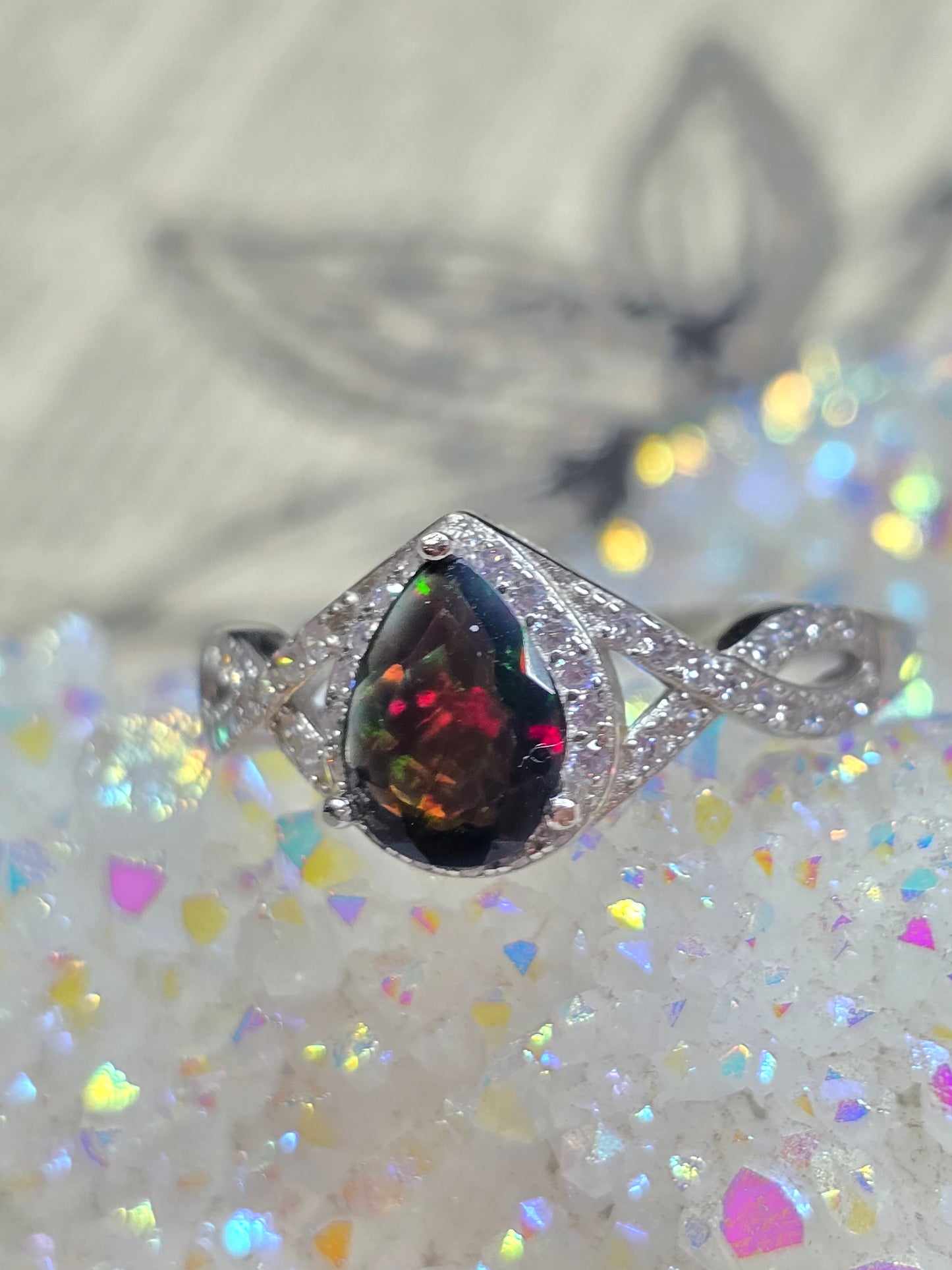 Size 10 smoked black opal