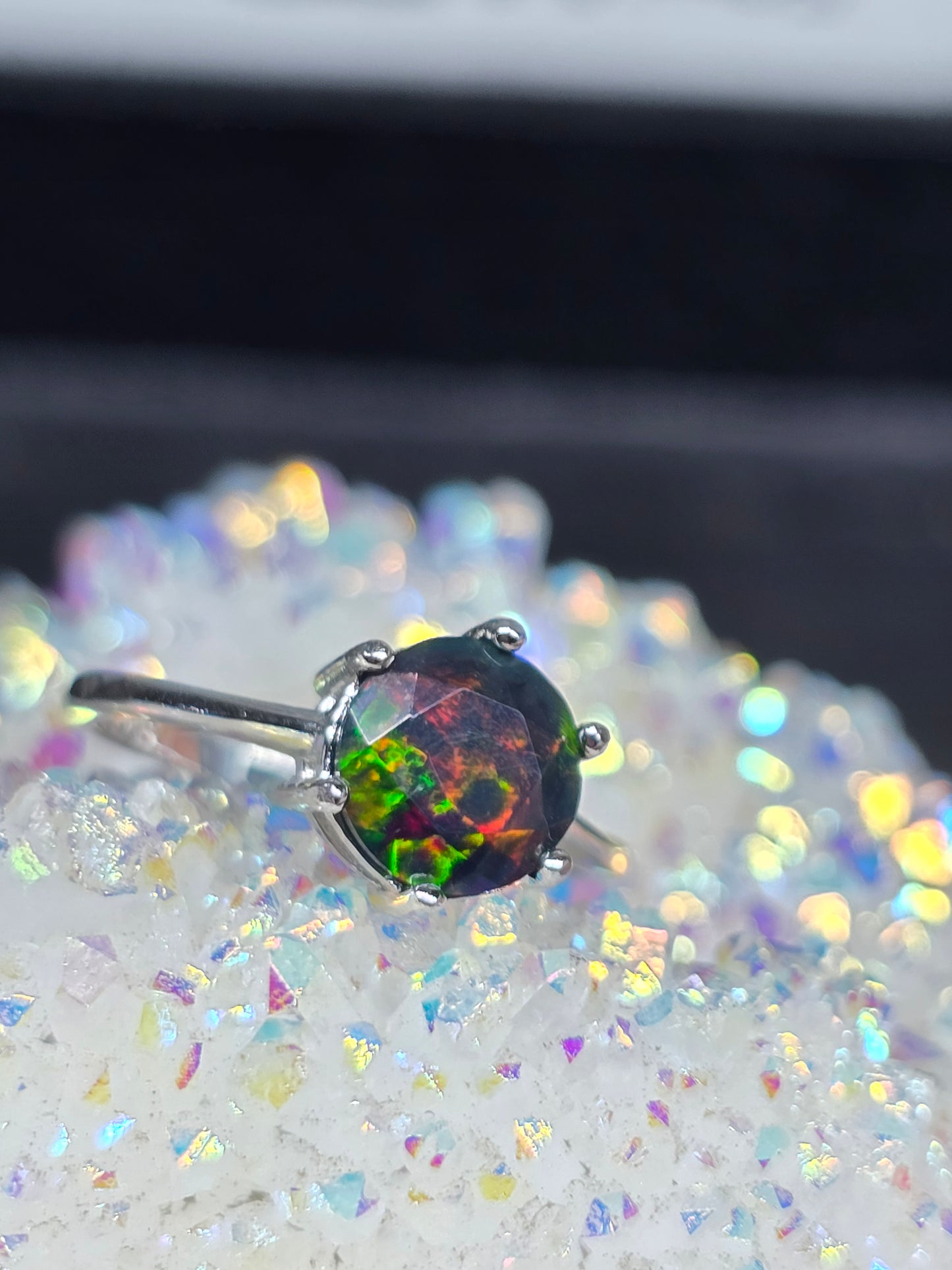 Smoked black opal size 6